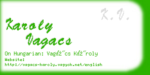 karoly vagacs business card